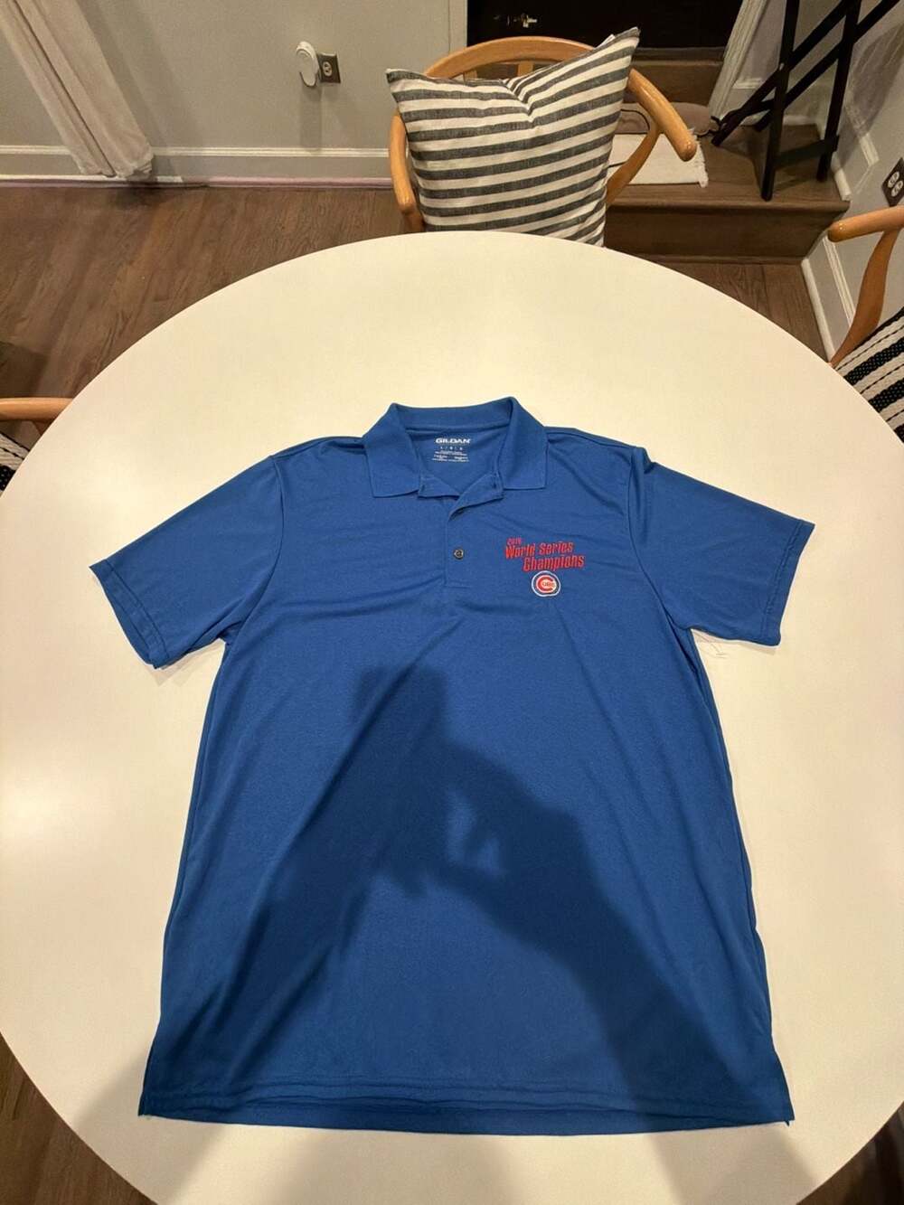 Gildan Performance Chicago Cubs 2016 World Series Champions Polo Shirt Men's Lar - Picture 1 of 8
